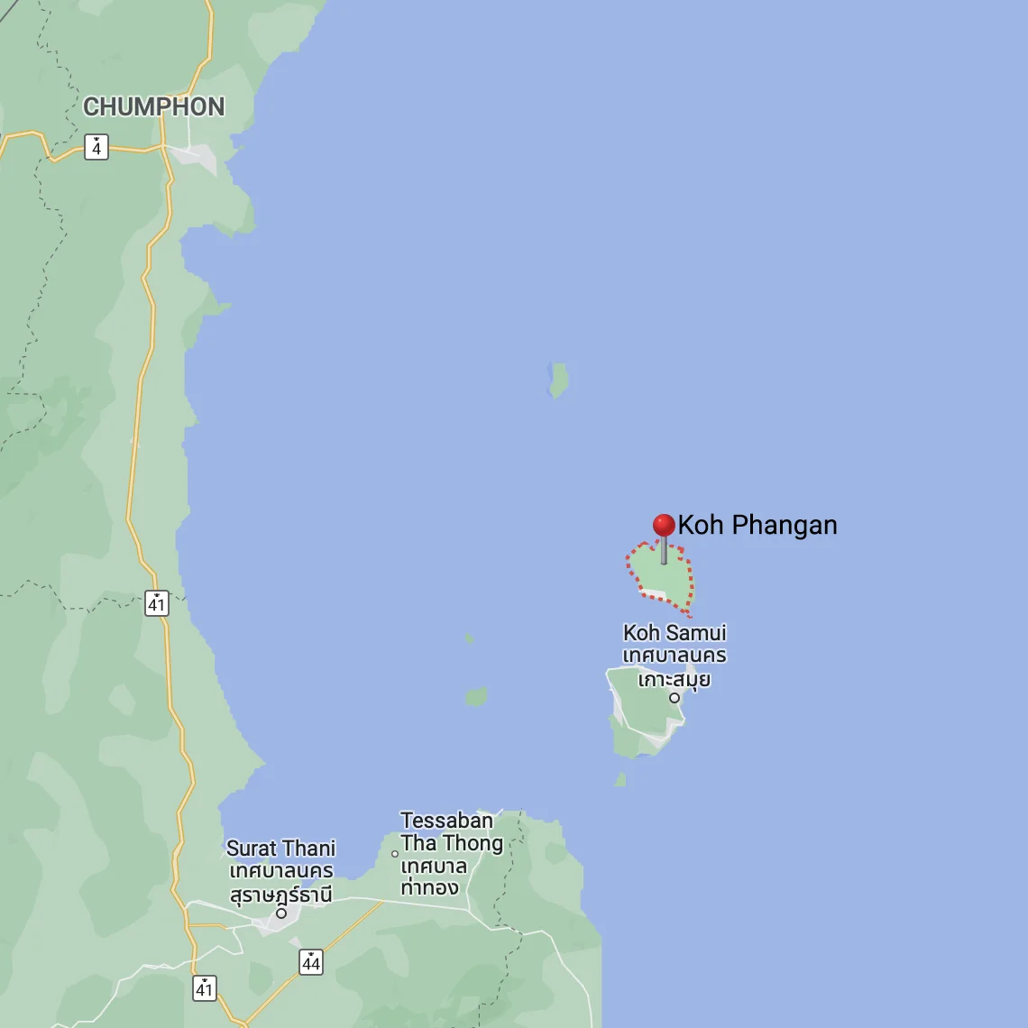 Where is Koh Phangan located